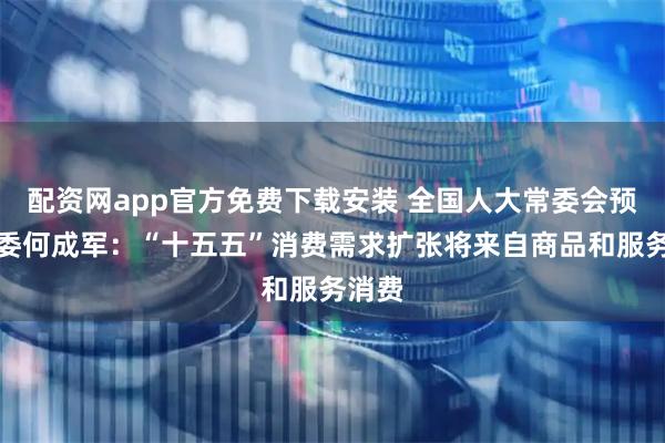 配资网app官方免费下载安装 全国人大常委会预算工委何成军：“十五五”消费需求扩张将来自商品和服务消费
